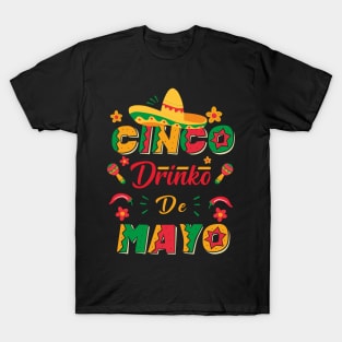 Cinco Drinko de Mayo Party Funny Mexican Fiesta 5 De Mayo T-Shirt